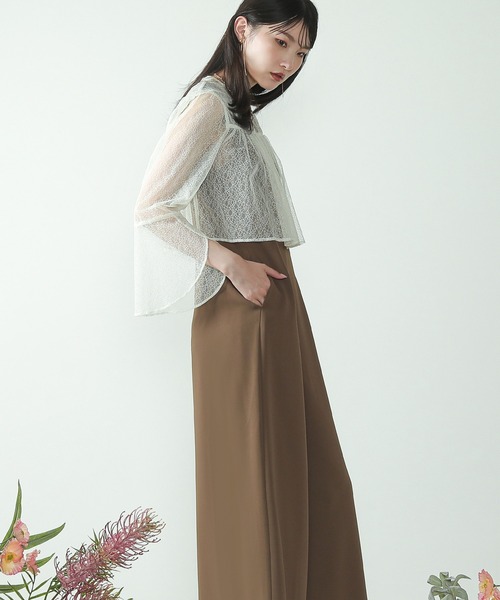 Kana パンツドレス 3way レース ショートボレロ ノースリーブ