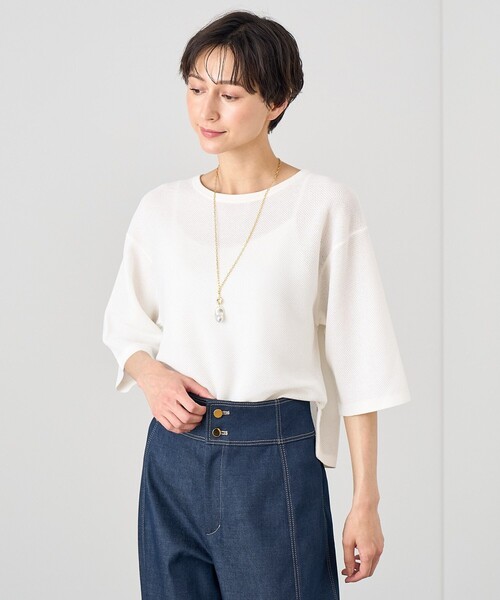 アナイ ANAYI コクーン ニット サマーセーター ノースリーブ 36 水色 ANAYI - アナイ ANAYI コクーン ニット サマーセーター ノースリーブ