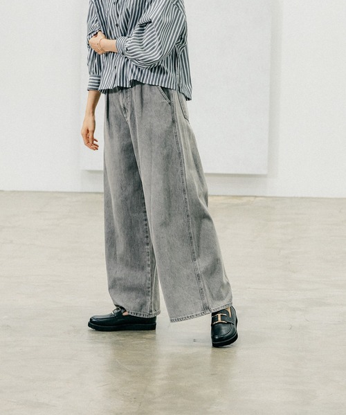 ジーンズ デニム デニムパンツ GOODデニムタックワイドパンツ/115332 レディース | GLOBAL WORK | 12