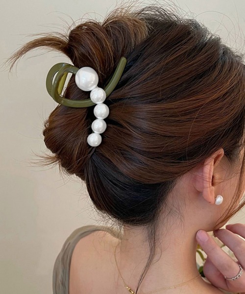 超特価激安の商品をすべて miniministore ヘアクリップ パール付き バンスクリップ ヘアアクセサリー