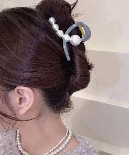 acca ヘアクリップ パール付き バンスクリップ miniministore ヘアクリップ バンスクリップ パール付き