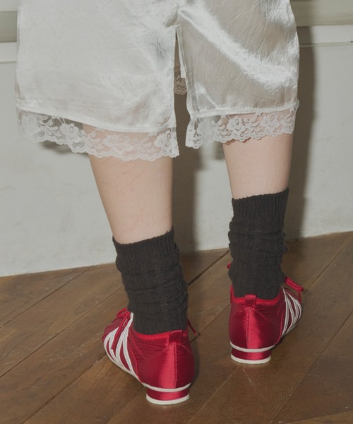 GIUNON スニーカー lace up satin shoes / レースアップサテン