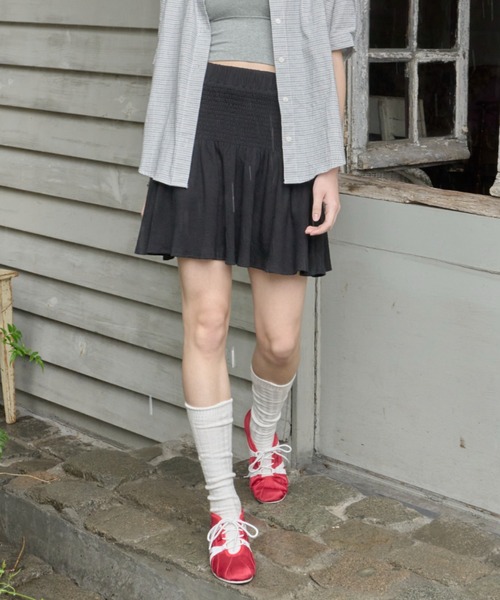 GIUNON スニーカー lace up satin shoes / レースアップサテン
