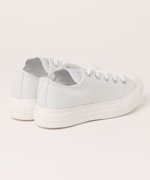 【CONVERSE】AS LIGHT PLTS SHINYCANVAS OX SILVER 国内発送 ALL STAR LIGHT PLTS SHINYCANVAS OX / オールスター ライト