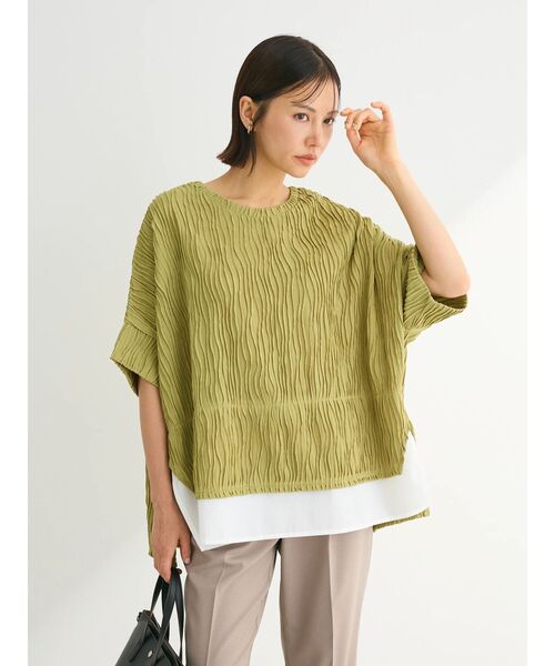 Green Parks（グリーンパークス） tシャツ カットジャガード裾 