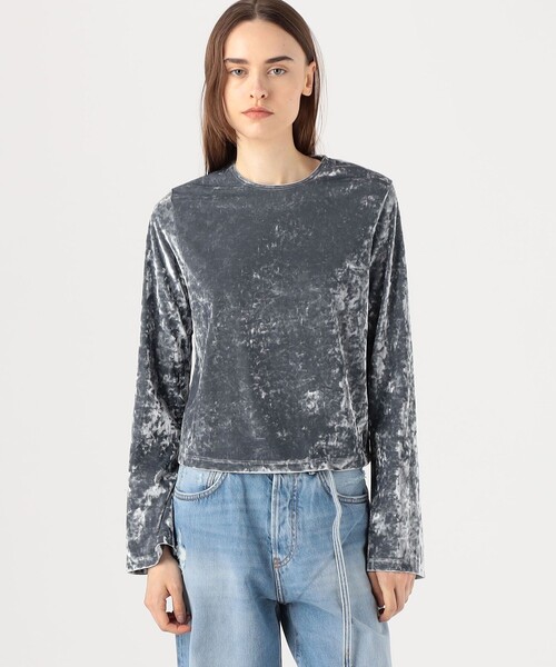 tシャツ Simone wild HAMMERED VELVET EASY LONG SLEEVE レディース