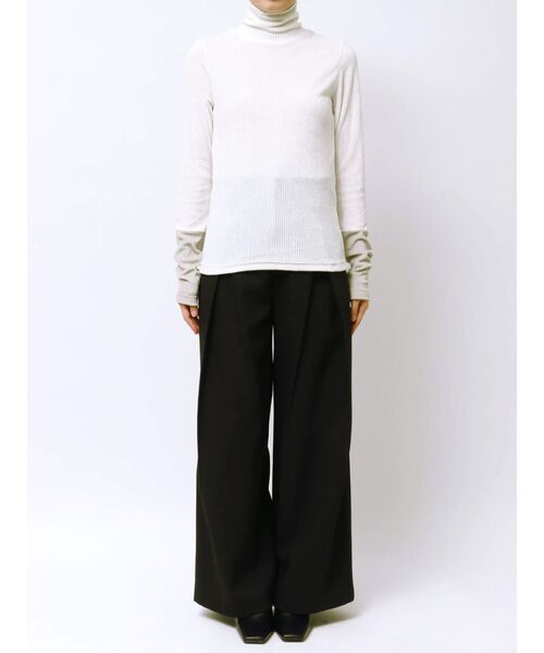 ELENDEEK tシャツ ストライプベロアカットソー レディース