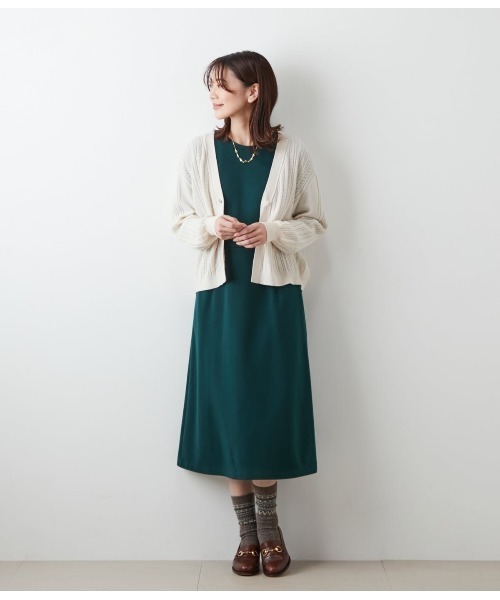 ニット セーター ウールカシミヤ Vネックショートカーディガン レディース NEWYORKER ニット セーター ウールカシミヤ Vネックショート
