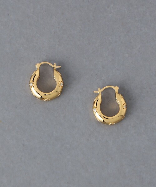 ユナイテッドアローズ ピアス ゴールド ビジューピアス UNITED ARROWS ピアス スター/ビジュー フープピアス レディース
