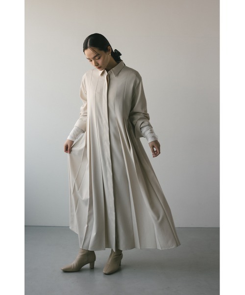 STYLEMIXER（スタイルミキサー） シャツワンピース ワイドプリーツ