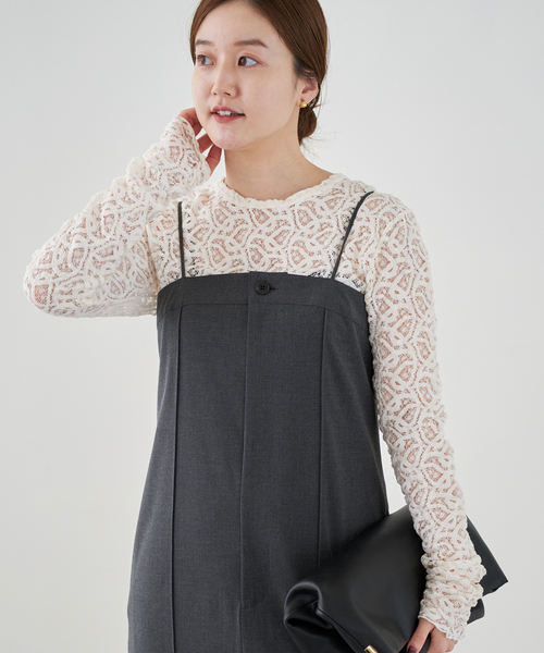 新品★ IENAペイズリー ストレッチレースプルオーバー 追加》ペイズリー ストレッチレースプルオーバー（Tシャツ