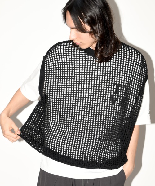 SUPERTHANKS tシャツ メッシュニットノースリーブ ベスト/Mesh