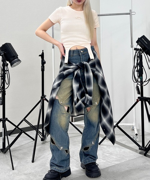 theredthread S logo belt tops Tシャツ ベルト TOPS – THEREDTHREAD