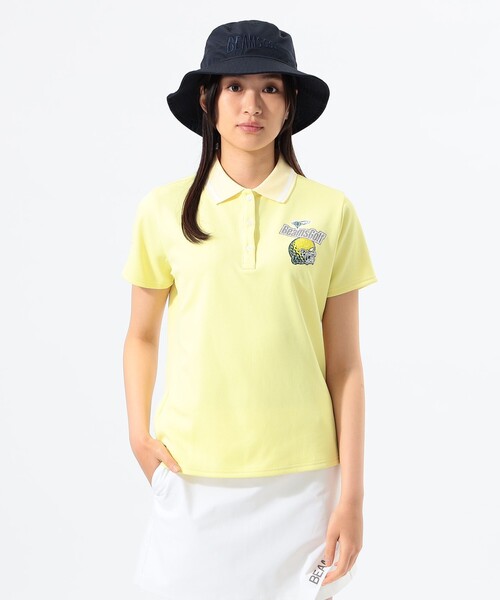 ポロシャツ ポロ 「WOMEN」ORANGE LABEL / 別注リバティ 総柄プリント ポロシャツ レディース BEAMS GOLF（ビームス ゴルフ）〈WOMEN〉ORANGE LABEL / 別注