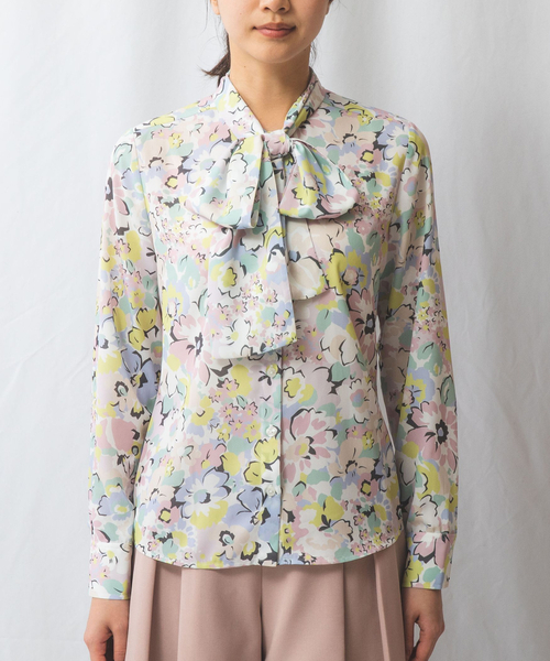 NARACAMICIE ブラウス シャツ 「NARACAMICIE」花柄プリント長袖