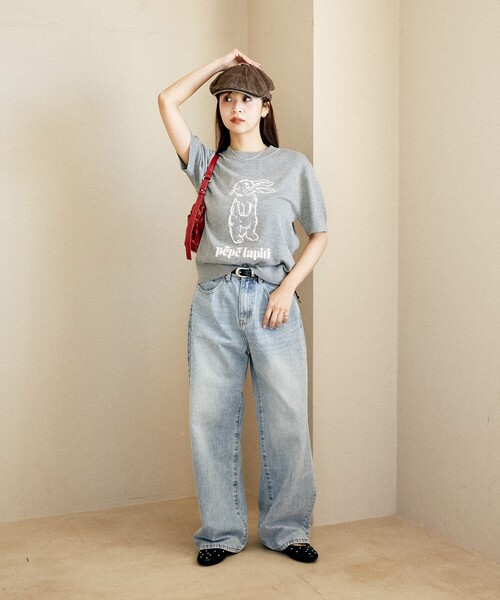 PUBLUX tシャツ PUBLUX/パブリュクス ラビット インターシャ