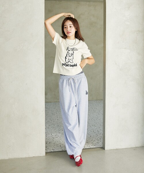 tシャツ PUBLUX/パブリュクス シアー パイピング ロンT　限定展開 レディース PUBLUX（パブリュクス）の「PUBLUX/パブリュクス ショート丈袖