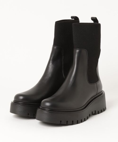 CORSO ROMA 9 サイドゴアショートブーツ 36 黒 美品 CORSO ROMA,9（コルソローマ ノーヴェ） ショートブーツ 36 ブラック