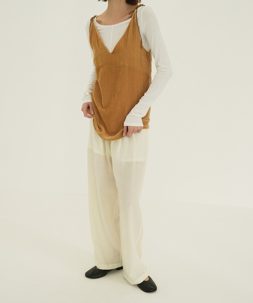 CLANE（クラネ） ワイドパンツ パンツ SHEER STRAIGHT PANTS