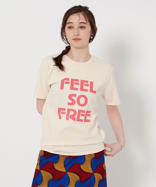 tシャツ 「別注」「MIXTA」FEEL FREE Tシャツ NATURAL レディース