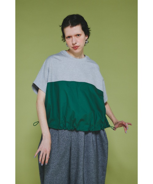 tシャツ Docking big tops　　ドッキングビッグトップス レディース