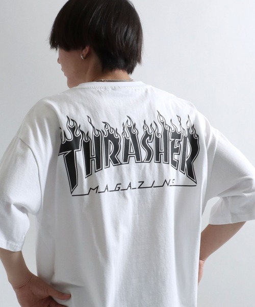 THRASHER tシャツ THRASHER（スラッシャー）ブランドロゴバック