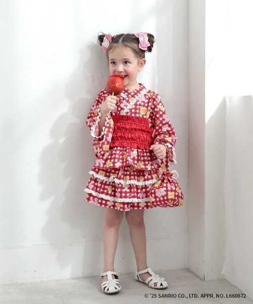 浴衣 coeur a coeur マイメロディ 浴衣ドレス4点セット キッズ 子供 女の子の画像