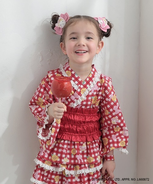 浴衣 coeur a coeur マイメロディ 浴衣ドレス4点セット キッズ 子供 女の子の画像