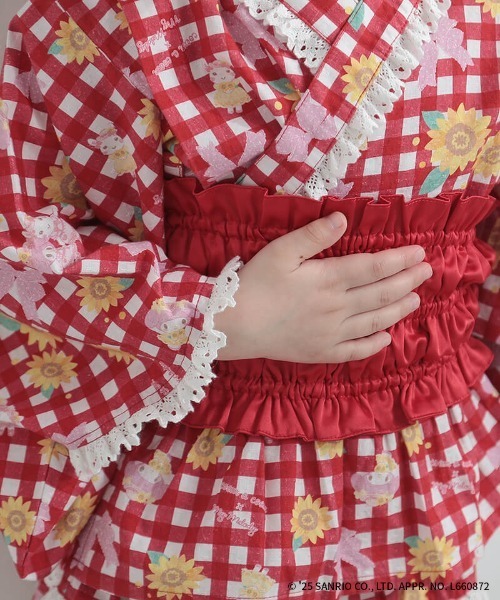 浴衣 coeur a coeur マイメロディ 浴衣ドレス4点セット キッズ 子供 女の子の画像