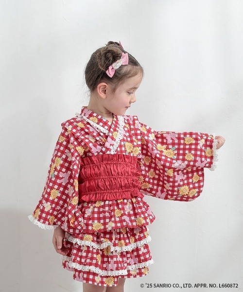 浴衣 coeur a coeur マイメロディ 浴衣ドレス4点セット キッズ 子供 女の子の画像