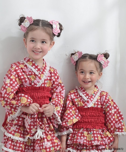 浴衣 coeur a coeur マイメロディ 浴衣ドレス4点セット キッズ 子供 女の子の画像