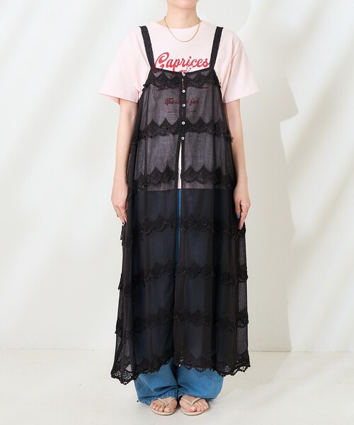 CADIEUX ワンピース forksy.】オーバーデザインティアードギャザーワンピース forksy