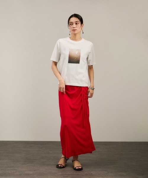 tシャツ Yasuko Hirano / 平野泰子 ARTプリントコンパクトT レディース SALON adam et rope' tシャツ Yasuko Hirano / 平野泰子 ART