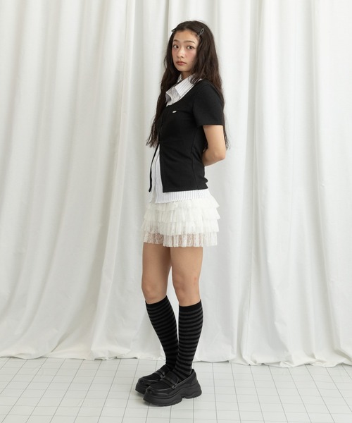 3.3 FIELD TRIP パンツ 3.3 Field Trip／フリルレースショートパンツ