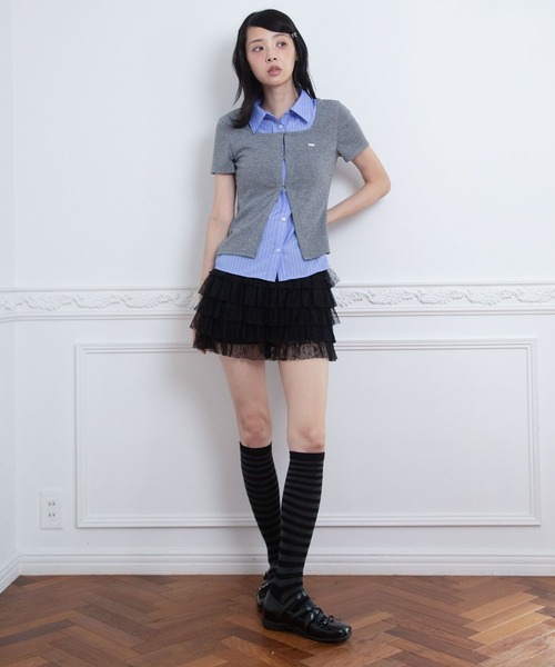 3.3 FIELD TRIP パンツ 3.3 Field Trip／フリルレースショートパンツ