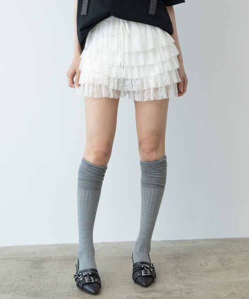 3.3 FIELD TRIP パンツ 3.3 Field Trip／フリルレースショートパンツ