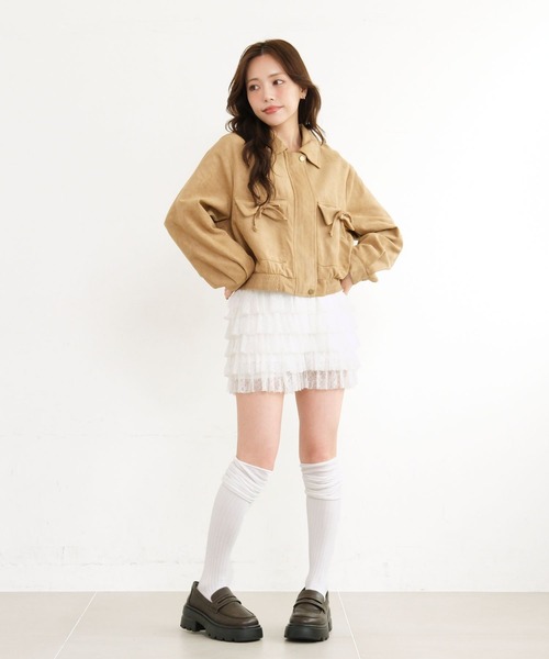 3.3 FIELD TRIP パンツ 3.3 Field Trip／フリルレースショートパンツ