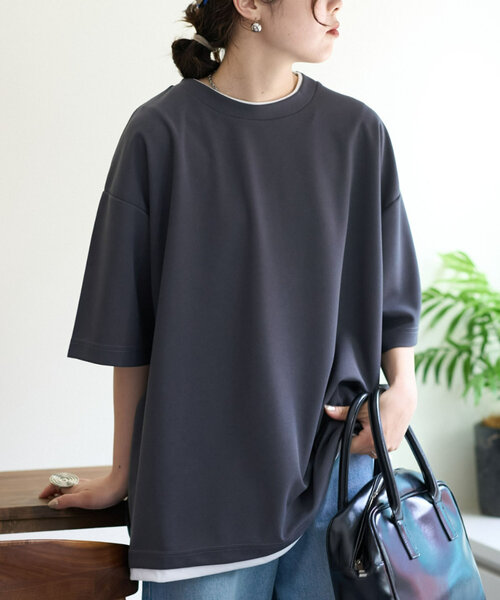 「CIAOPANIC TYPY」 7分袖Tシャツ MEDIUM グレイッシュベージュ メンズ
