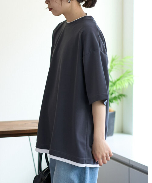「CIAOPANIC TYPY」 7分袖Tシャツ MEDIUM グレイッシュベージュ メンズ