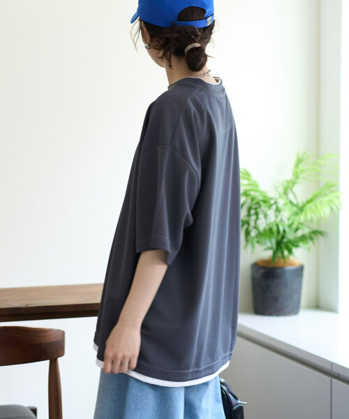 「CIAOPANIC TYPY」 7分袖Tシャツ MEDIUM グレイッシュベージュ メンズ