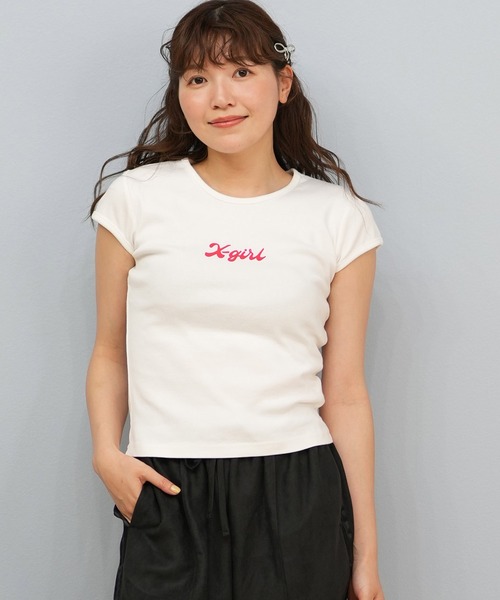 X-girl tシャツ X-GIRL/エックスガール ショート丈Tシャツ