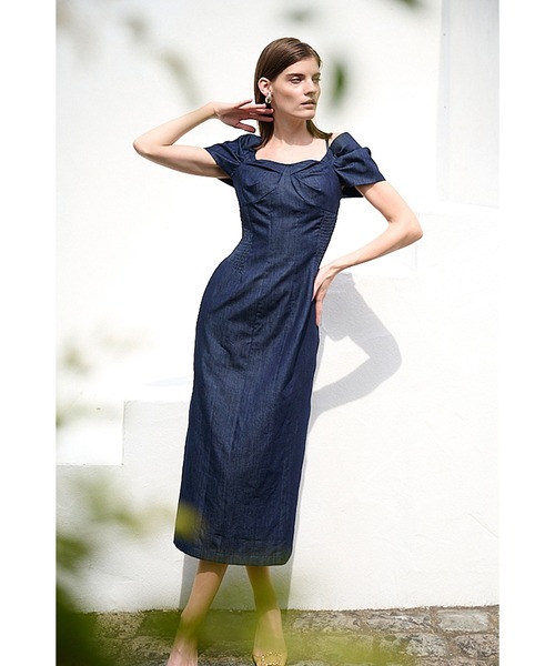 Estella.K ワンピース Margo Bloom Dress オフショルタックスリーブ