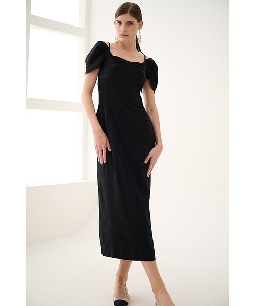 Estella.K ワンピース Margo Bloom Dress オフショルタックスリーブ