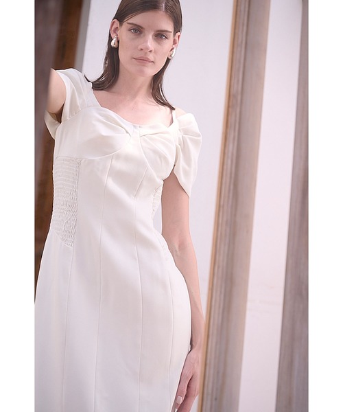 Estella.K ワンピース Margo Bloom Dress オフショルタックスリーブ