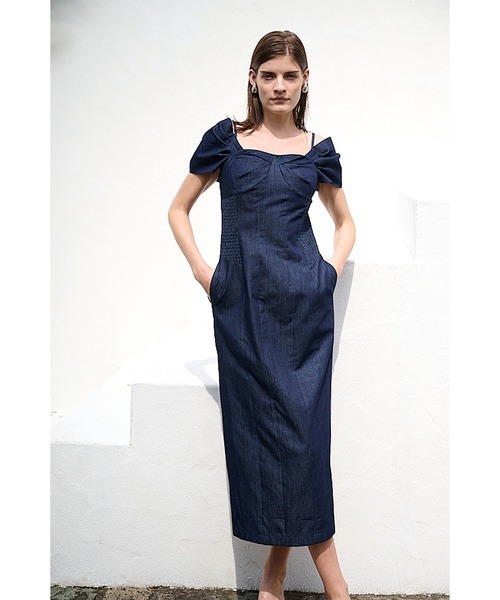 Estella.K ワンピース Margo Bloom Dress オフショルタックスリーブ