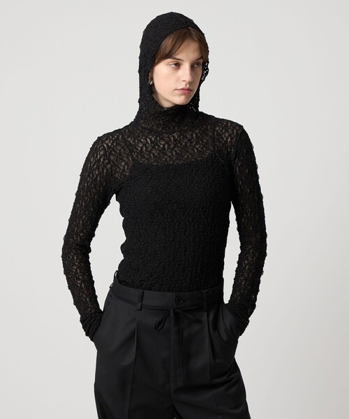 パーカー 「ASTRAET」レース  フーデッドカットソー レディース ASTRAET パーカー 「ASTRAET」レース フーデッドカットソー