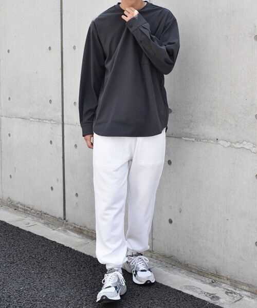 「SHIPS any」 長袖Tシャツ LARGE ベージュ メンズ