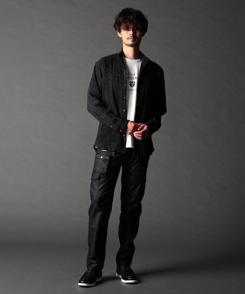 NICOLEガムストレッチデザインカーゴパンツ★新品未使用★ NICOLE CLUB FOR MEN カーゴパンツ ガムストレッチ デザイン