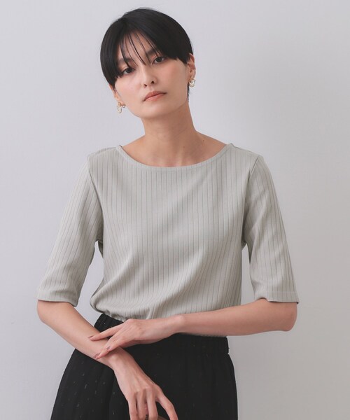 meer. カットソー　新品タグ付き OPAQUE.CLIP（オペークドットクリップ） tシャツ 汗染み防止 ボート