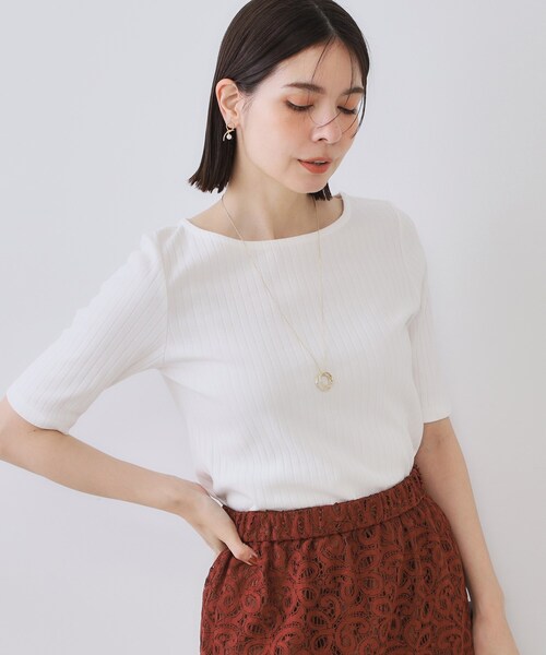 meer. カットソー　新品タグ付き OPAQUE.CLIP（オペークドットクリップ） tシャツ 汗染み防止 ボート